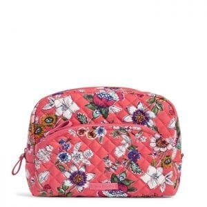 Vera Bradley Iconic Large Cosmetic Bag - Coral Floral
