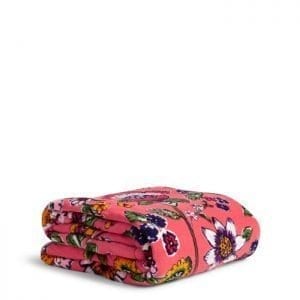 Vera Bradley Throw Blanket Coral Floral